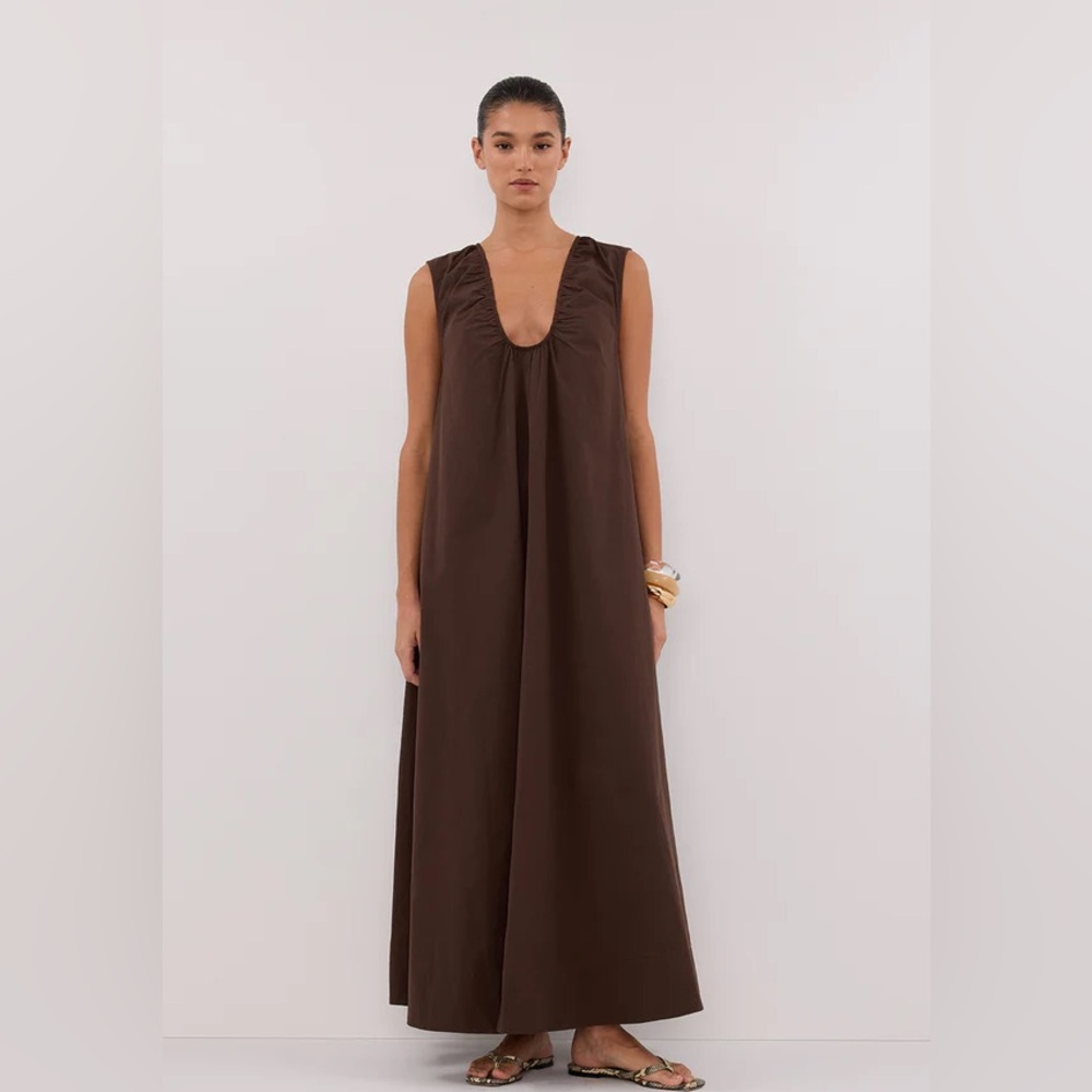 DISSH Gabby Chocolate Brown Maxi Dress